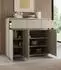 Sconto Ikarus Kommode 3 Türen, 3 Schubladen, 118x103x48cm, Cashmerebraun matt