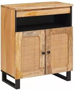 vidaXL Sideboard braun 60x33x75cm Massivholz Mango (4018069)