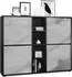 Vladon Cuba V3 Highboard 12 Fächer, Beton Oxid Optik, 130,5x105,5x35,5cm (800000573764)