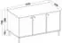 Selsey Oktio Sideboard 3-türig, sandbeige, 124,5cm (Oktio)