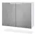 Vladon Sylt V3 Kommode 2 Türen, weiß matt / Beton Oxid Optik, 92,5x73,5x35cm (50029057)