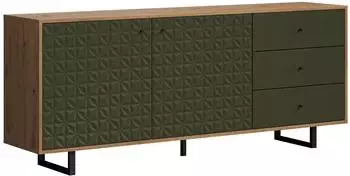 trendteam Sentra Sideboard dunkelgr&uuml;n/Eiche, 183x75x40cm (224086982)