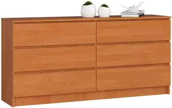 Akord Furniture Factory Kommode K160 Erle, 6 Schubladen, 160x40x77cm (K160)