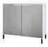 Vladon Sylt V3 Kommode 2 Türen, weiß matt / Beton Oxid Optik, 92,5x83,5x35cm (50029055)