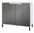 Vladon Sylt V3 Kommode 2 Türen, weiß matt / Beton Dunkel Optik, 92,5x83,5x35cm (50029063)