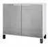 Vladon Sylt V3 Kommode 2 Türen, weiß matt / Beton Oxid Optik, 92,5x84,5x35cm (50029056)