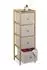 Relaxdays Schmale Kommode mit 4 Schubladen, beige