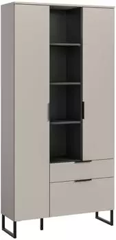 ebuy24 Noida Sideboard 192x90x37cm, Kaschmir/schwarz