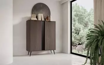 Selsey Veris Highboard 2-türig, dunkle Eiche, 113cm