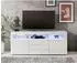 HBZ Meble WATERFORD Sideboard weiß hochglanz, LED-Beleuchtung, 3 Schubkästen
