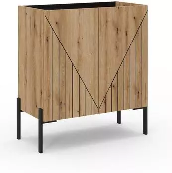 xonox.home Neo Sideboard Evoke Eiche / schwarz, 80x91x40cm (X6XJ7901)