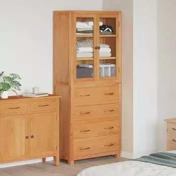 vidaXL Aufbewahrungsm&ouml;bel-Set mit Schubladen, braun, Holzwerkstoff (3328629)
