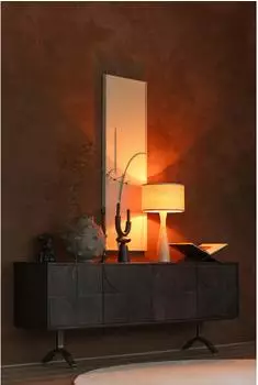 Woood Draw Sideboard Massivmangoholz 3D-T&uuml;rmuster 180x40x70cm