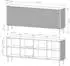 Masseno Tratto Sideboard 4 Türen, 195,2x81,2x39,8cm, Kaschmir (MUTI B KOMODA 195 4D KASZMIR)