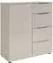 Sconto Kommode SANTORIN 90x99cm, Cashmereglas, 4 Schubladen, Soft Close