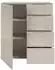 Sconto Kommode SANTORIN 90x99cm, Cashmereglas, 4 Schubladen, Soft Close