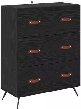 vidaXL Kommode schwarze Eiche 69,5x34x90cm Holzwerkstoff