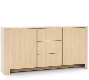 Masseno Avorio Sideboard 168x84x39cm, 3 Schubladen, 2 Türen, eichefarben (BARI KOMODA KSZ168 DĄB VICENZA)
