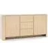 Masseno Avorio Sideboard 168x84x39cm, 3 Schubladen, 2 Türen, eichefarben (BARI KOMODA KSZ168 DĄB VICENZA)