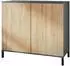 Vladon Skadu V3 Kommode 2 Türen, anthrazit matt / Eiche Natur, 92,5x83,5x35cm (50028839)