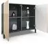 Vladon Skadu V3 Kommode 2 Türen, anthrazit matt / Eiche Natur, 92,5x83,5x35cm (50028839)