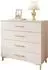 Lookway Lina Kaschmir 4S Kommode mit LED-Beleuchtung, goldene Beine und Griffe, 95x86x40cm (800001089674)