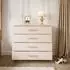 Lookway Lina Kaschmir 4S Kommode mit LED-Beleuchtung, goldene Beine und Griffe, 95x86x40cm (800001089674)