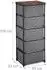 Relaxdays Kommode 5 Stoffschubladen, Holzoptik, 105x43x33cm, grau/braun (10050558)