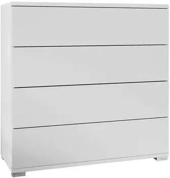 Vladon Pavos V3 Kommode 4 Schubladen, weiß matt (50028285)