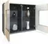 Vladon Grömitz V3 Kommode mit 2 Glastüren und RGB-Beleuchtung, anthrazit matt/Eiche Ribbeck (50028858)