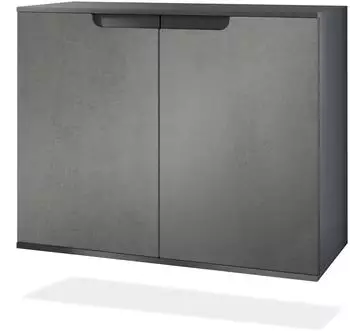 Vladon Sylt V3 Kommode 2 T&uuml;ren, Anthrazit matt / Beton Dunkel Optik, 92,5x73,5x35cm (50029117)