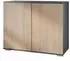 Vladon Skadu V3 Kommode 2 Türen, anthrazit matt / Eiche sägerau, 92,5x75,5x35cm (50028829)