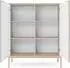 Selsey Vellore Highboard 2-türig, 6 Fächer, greige, goldfarben, 104x125cm