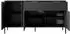 Masseno Lorenzo Sideboard 2 Schubladen, 3 Türen, anthrazit/gold, 153x81x40cm