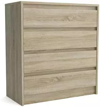 Masseno Astorre Kommode 4 Schubladen, Sonoma Eiche, 75x82x35cm (800000940960)