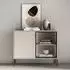 Selsey Barnee Sideboard mit beleuchteter Glasvitrine, kaschmir, 107cm