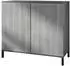 Vladon Skadu V3 Kommode 2 Türen, Anthrazit matt / Avola-Anthrazit, 92,5x83,5x35cm (50028835)