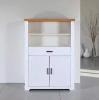 Inter Link Highboard "Maluno" 1 Stk. tlg. Kiefer Massiv, Soft-Close, Stauraum,...