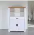 Livetastic Maluno Highboard Massivholz Kiefer, weiß/eichefarben (Maluno)