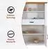 Livetastic Maluno Highboard Massivholz Kiefer, weiß/eichefarben (Maluno)