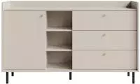 KOMMODE Gloria mit 3 Schubalden und offenen Regalen