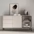 Selsey Barnee Sideboard mit beleuchteter Glasvitrine, Kaschmir, 160cm