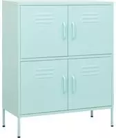 Lagerschrank Minzgr&uuml;n 80x35x101,5 Cm Stahl - Vidaxl