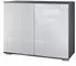 Vladon Skadu V3 Kommode 2 Türen, anthrazit matt/weiß hochglanz, 92,5x75,5x35cm (50028822)