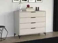 KOMMODE Home mit 4 Schubladen, 80 cm, mit Griffen, Kaschmir
