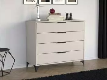 Beautysofa HOME 4S Kommode mit 4 Schubladen, 80cm, Kaschmir