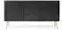 Masseno Zenzero Sideboard 168x87x39cm, 3 Schubladen, 2 Türen, schwarz/gold