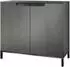 Vladon Sylt V3 Kommode 2 Türen, Holzwerkstoff, anthrazit matt/beton dunkel, 92,5x83,5x35cm (50029091)