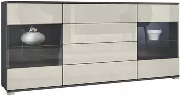 Vladon Bari V2 Sideboard 2 Türen, 4 Schubladen, 166,5x75,5x35cm (Bari V2)