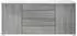 Vladon Faro V2 Sideboard mit LED-Lichtleiste, weiß matt / Avola-Anthrazit (50000200)